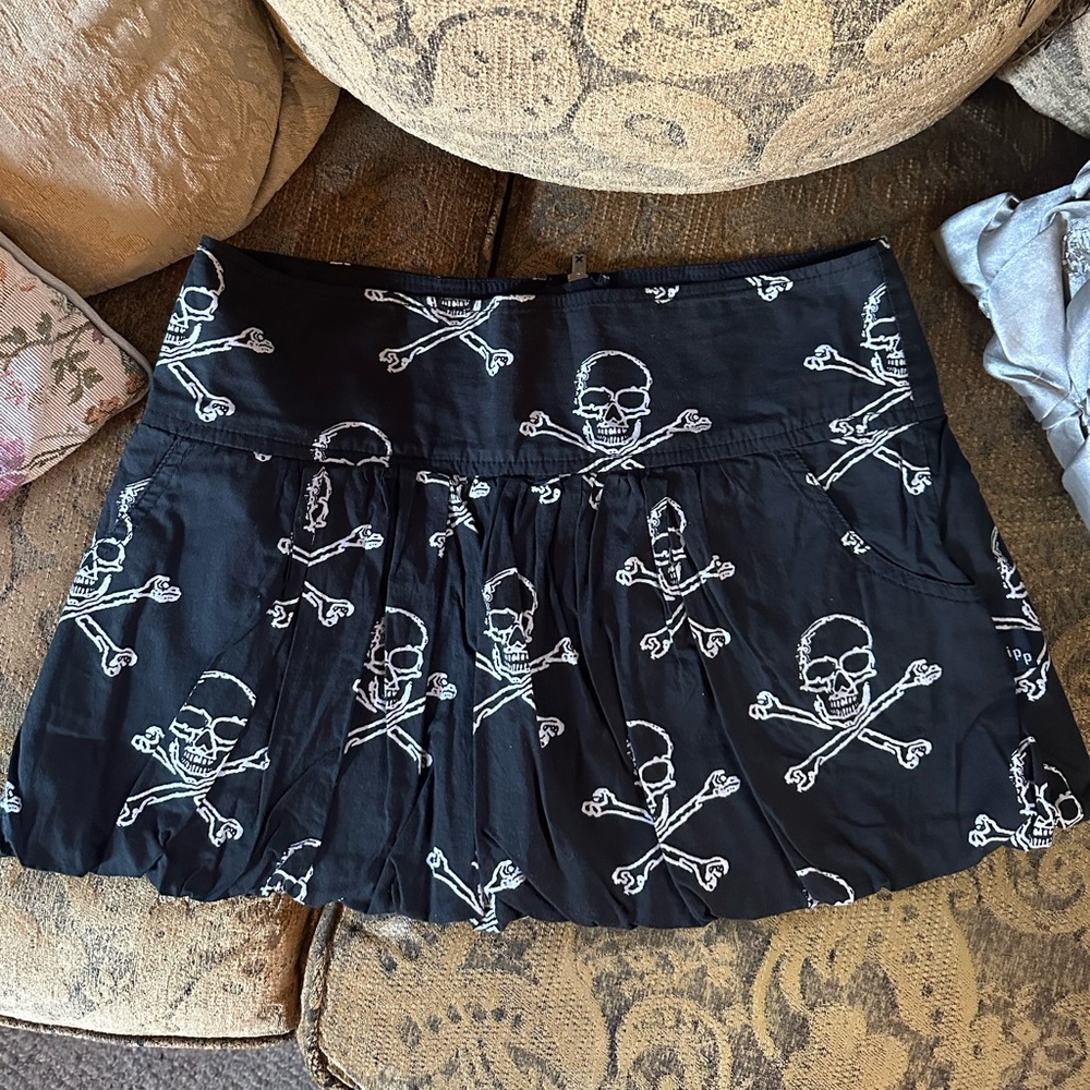 Goth Tripp NYC skull & crossbones mini skirt